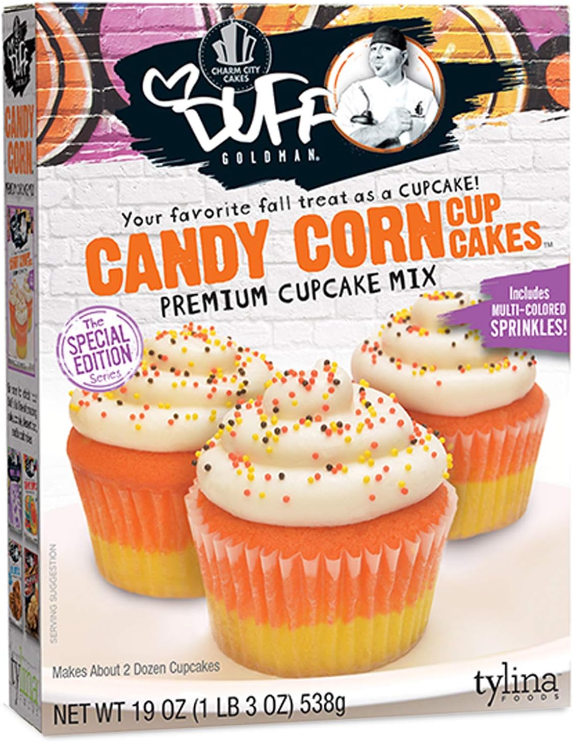 Duff Candy Corn Cupcake