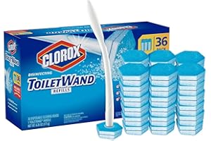 Clorox ToiletWand,Disposable Toilet Cleaning Rainforest Rush Refill (36 Count 1 Toilet)