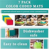 Winged Sirius 8 in 1 Bamboo Chopping Board Set with 7 Colour Mats view 9