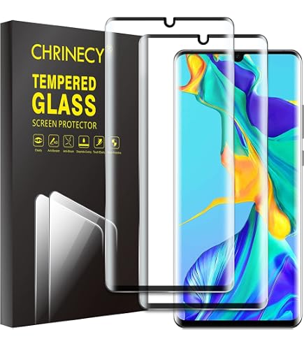 2X PELLICOLE VETRO CURVO TEMPERATO EDGE HUAWEI P30 PRO VOG-L29 per LCD DISPLAY