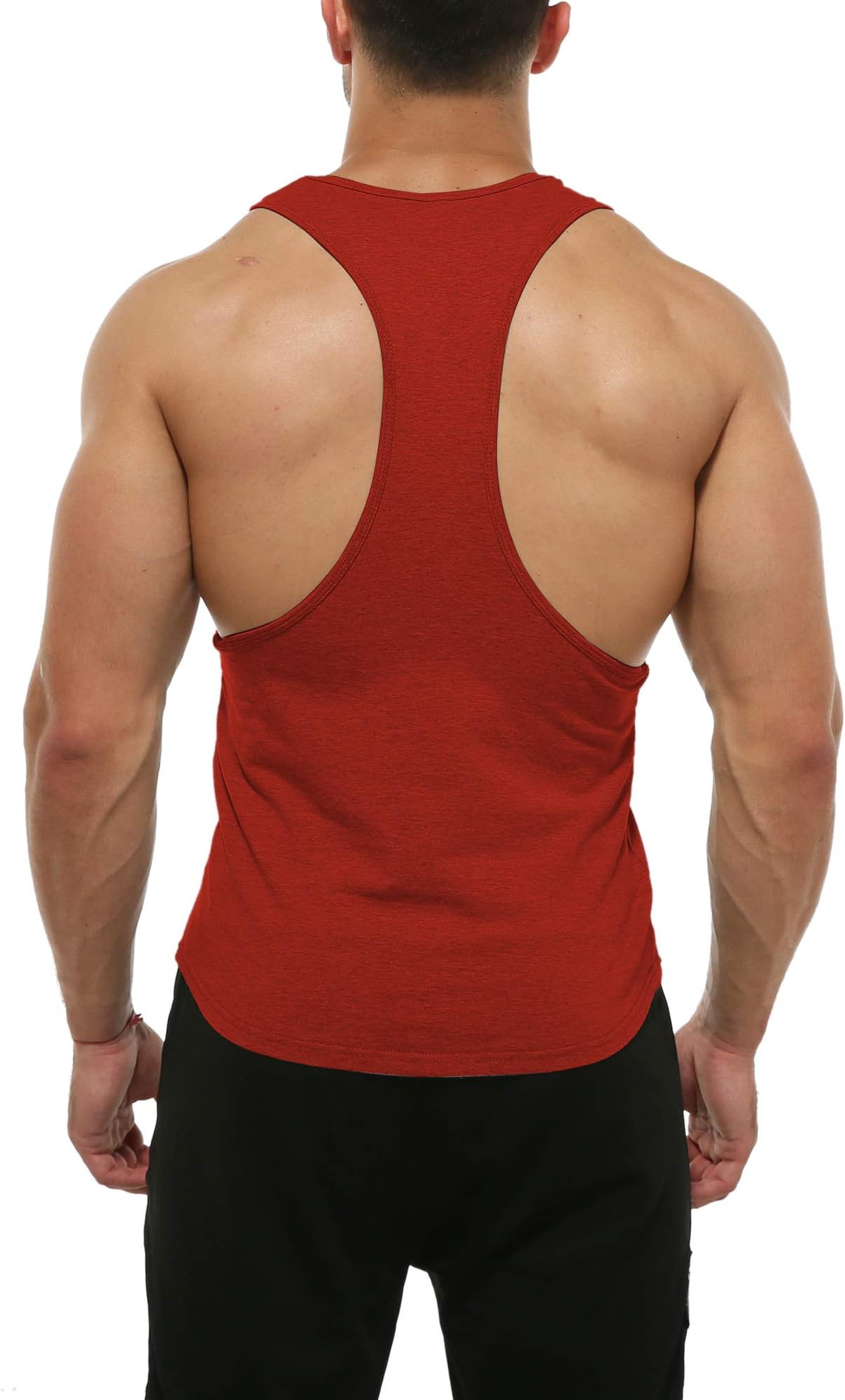 Men's Athletic Y Back Gym Muscle Sleeveless Shirts Workout Racerback Fitness Tank Tops