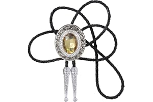 Doitby Western Bolo Tie Cowboy Bolo Ties Rhinestone Necklace Bola Tie for Men Women