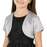 BlackButterfly Kids Satin Short Sleeve Bolero Childrens Girls Shrug
