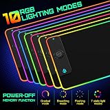 GIM 15W Wireless Charging RGB Gaming Mouse Pad 900x400x4MM Non-Slip Black Max view 4