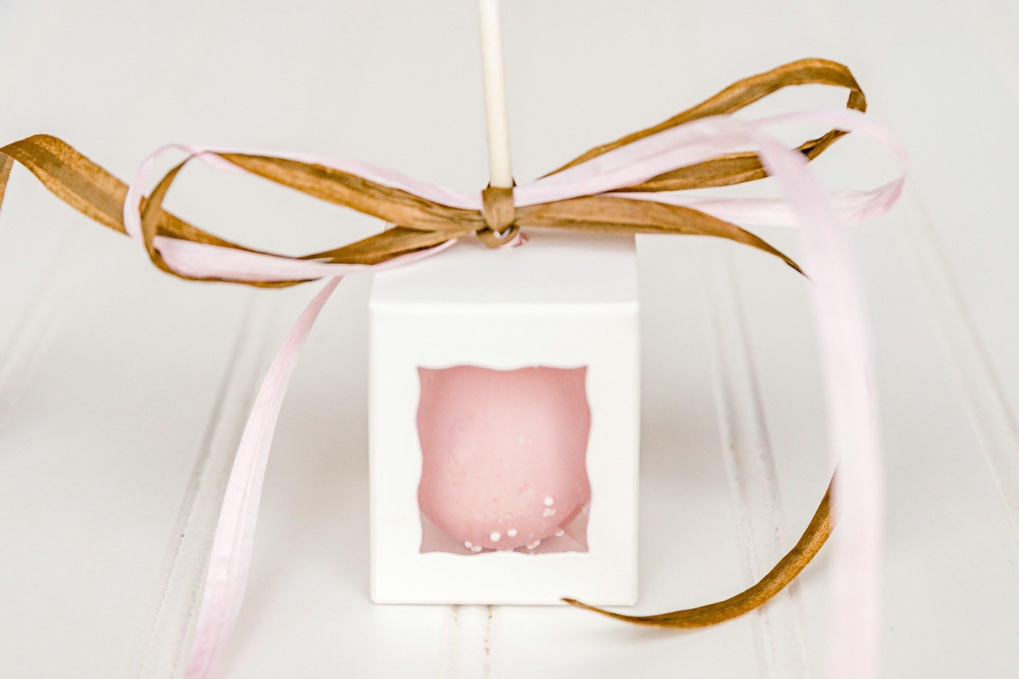 The Buttercup House 12 White Cake Pop Box with Window and 12 Cake Pop Sticks - 1.75 x 1.75 x 2 inch Boxes - 6 inch Sticks