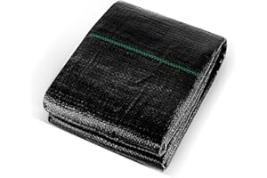 HANWRAPS 3.3FT×13FT Weed Barrier Fabric,Landscape Fabric, 3.2oz Weed Barrier Fabric Heavy Duty,Weed Control Garden Cloth,Woven Geotextile Fabric for Garden Beds, Underlayment, Commercial Driveway