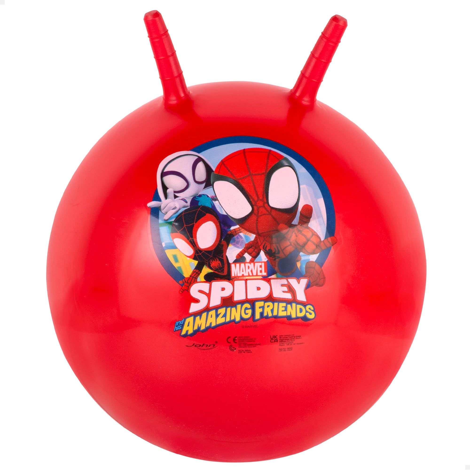 John Printed hopper ball, bouncy ball, jumping ball, space hopper, hopper ball for inside and outside, re-inflatable, robust, fitness for children