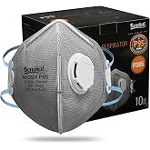 benehal NIOSH-APPROVED P95 Face Masks 10 Pack, Carbon Layer For Odor Reduction, Features Exhalation Valve, Advanced Filter Media For Easy Breathing, Comfortable