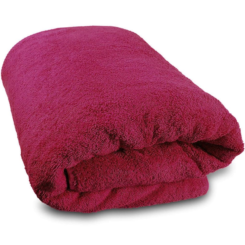 Diamond Tex Premium Jumbo Bath Sheets (600GSM) 100% Egyptian Cotton Super Absorbent Body Warp Beach Towel (100 x 200 cm) Extra Large Bath Sheet Luxury Towel Set (Pink, Cotton)