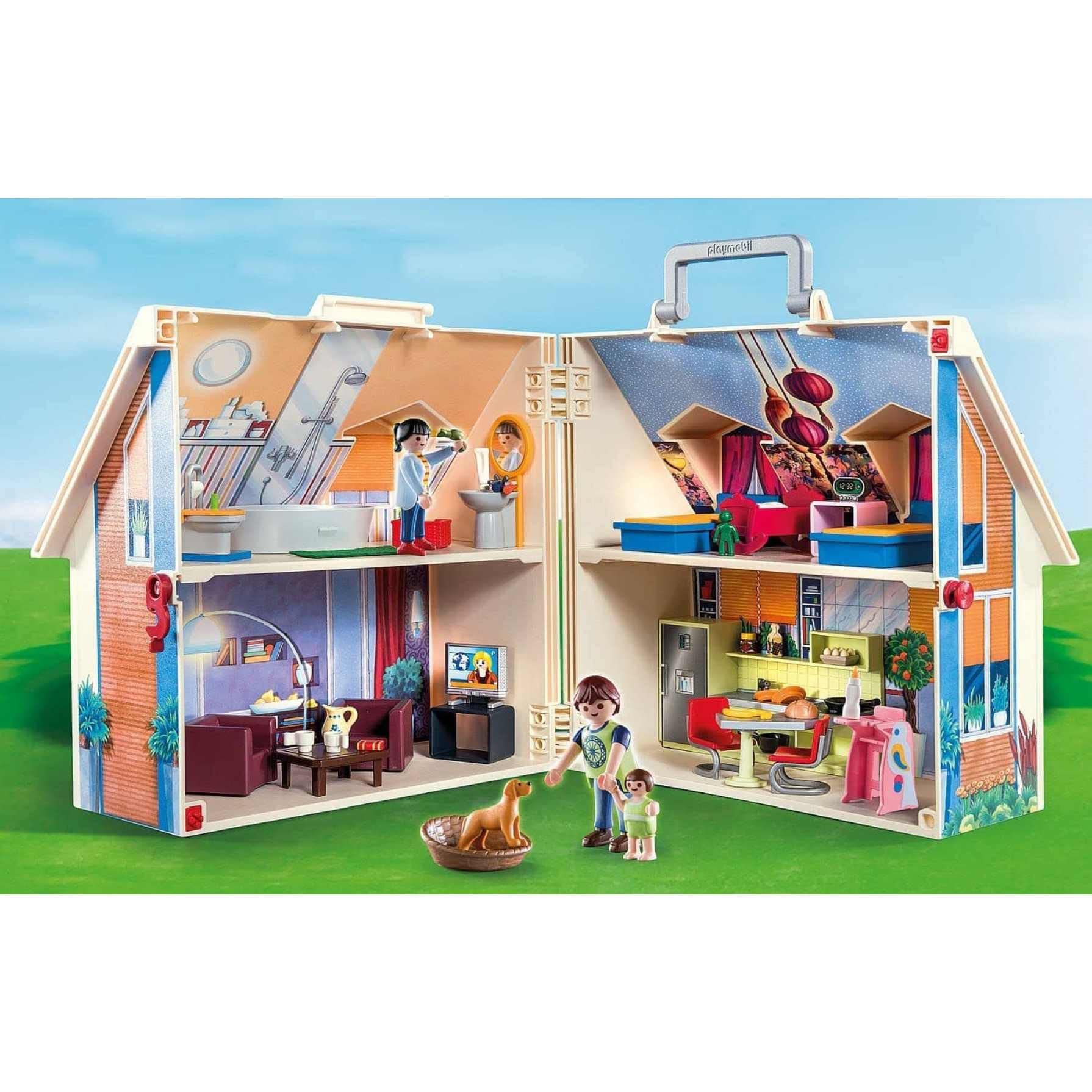 PLAYMOBIL | Dollhouse |Spielzeug für Kinder ab 4 Jahren | Mitnehm-Puppenhaus mit Griff | 70985 2
