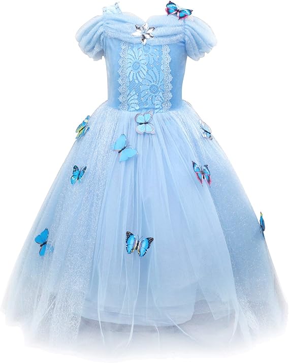 Amazon Co Jp Tussclevogue ガールズ シンデレラドレス プリンセスコスチューム バタフライ フェアリードレスアップ 服 ファッション小物