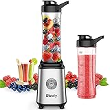 Sboly Personal Blender, Single Serve Blender for Smoothies and Shakes, Small Juice Blender with 2 Tritan BPA-Free 20Oz Blende