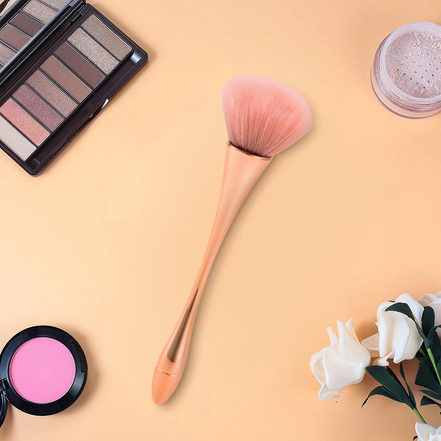 Super Large Mineral Powder Brush, Bronzer Kabuki Makeup Brush, Soft Fluffy Foundation Brush, Professional Powder Brush and Blush Brush for Daily Makeup (Grade color): Beauty