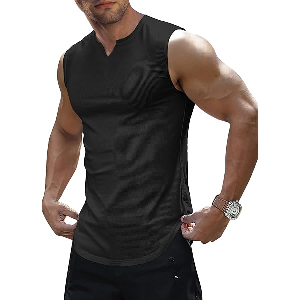 Men Tank Top Tee Singlet Gym Workout Fitness Sleeveless Shirt Muscle Bodybuilding Breathable Underwaist - 200000343