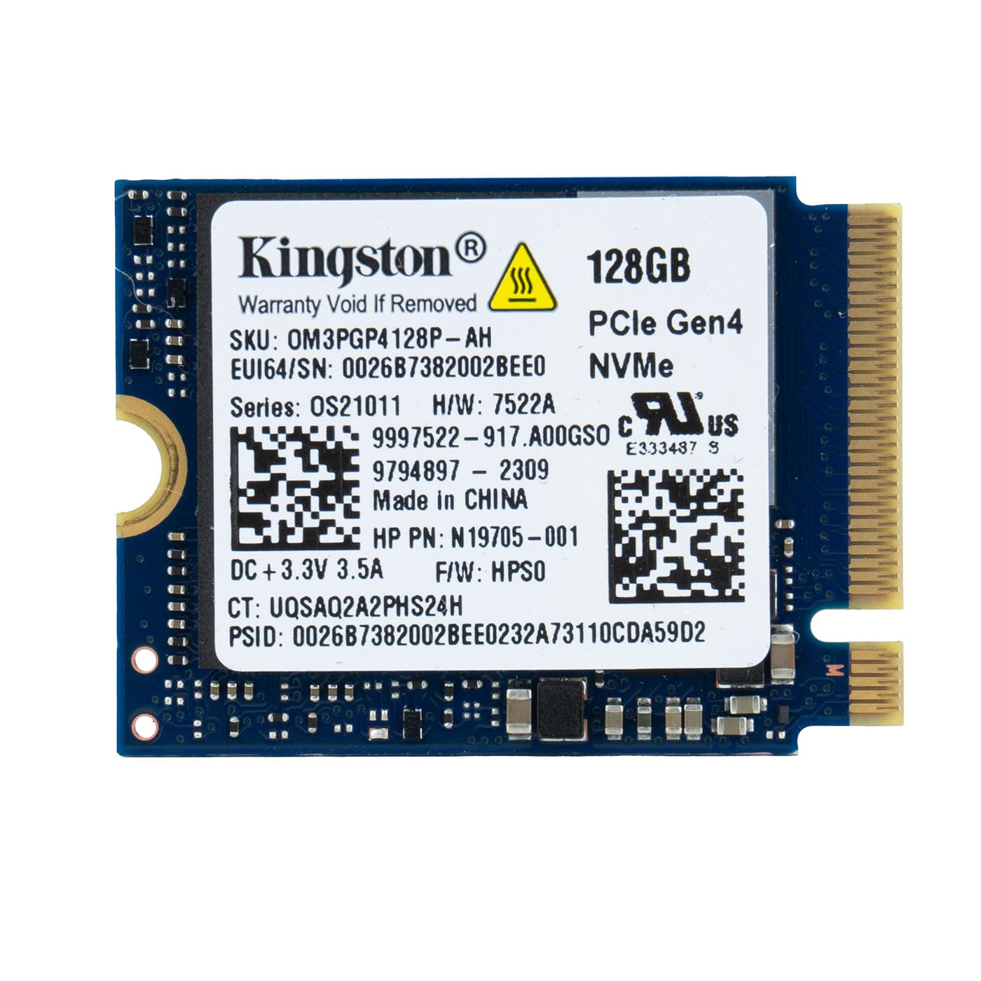 Kingston 128GB Gaming M.2 2230 PCIe NVMe Internal