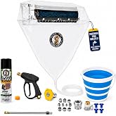 Universal Mini Split Cleaning Kit &amp; Coil Cleaner - 360 Overspray Protection | Installs in Seconds &ndash; Provides 360 Waterproof Overspray Protection, and the Clear Bag Lets You Monitor the Cleaning Process