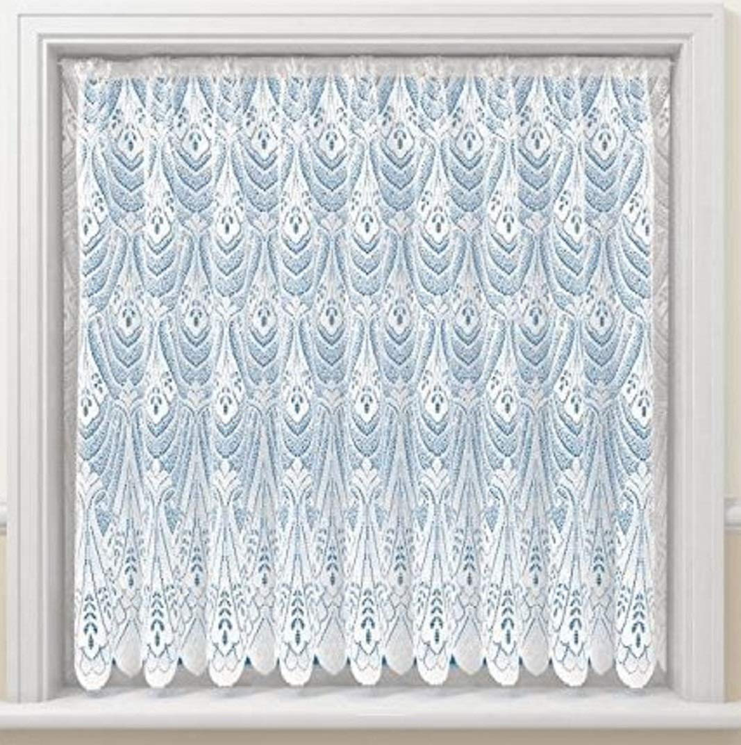White Net Curtain. 60" 153cm Drop in Luxury Cotton Look sold by the