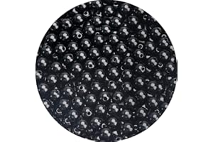 BONNY BOXX 1000PCs 6MM Smooth Black Acrylic Round Beads, Round Acrylic Balls Gumball Beads, Bubblegum Beads Chunky Beads, Plastic Resin Beads for Necklace and Bracelet Making, Crafting Supplies