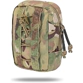 PETAC GEAR Tactical Vertical GP Pouch,Small MOLLE/Belt Medical Utility Organizer Pouches.