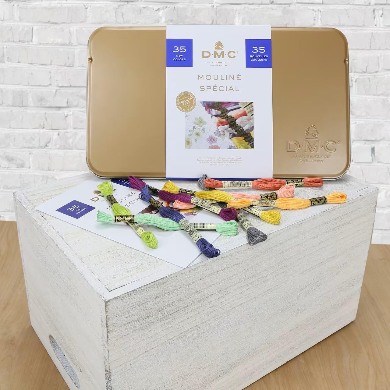 DMC Embroidery Floss Collector's Tin (35 Colors)