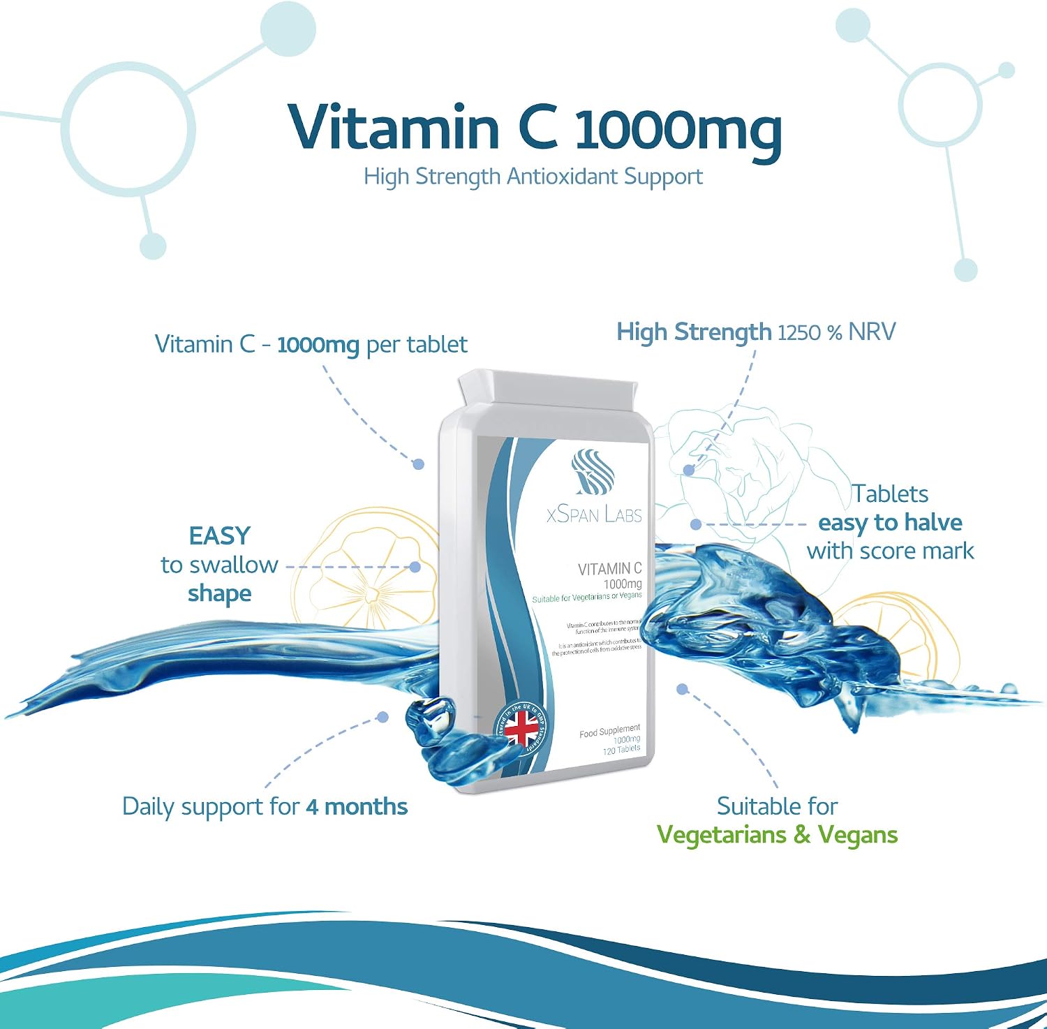 Vitamin C 1000mg (1 gram) 120 Tablets - Image 4