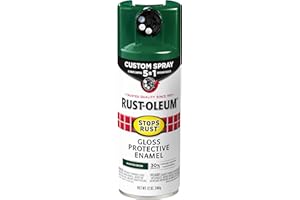Rust-Oleum 376891 Stops Rust Custom Spray 5-in-1 Spray Paint, 12 oz, Gloss Hunter Green