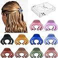 Small Hair Clips for Women Girls Kids, Tiny Hair Claw Clips for Thin/Medium Thick Hair, 1.5 Inch Mini Jaw Clips Matte Octopus Clip Nonslip Spider with Gift Box (Pack of 10 Colors)