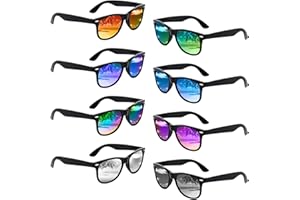 Pibupibu Kids Neon Colors Party Favor Supplies Unisex Sunglasses Pack of 8