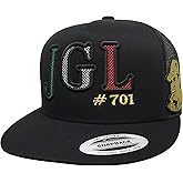 México JGL Black el Chapo Guzman 2 Logos hat Black mesh Snapback