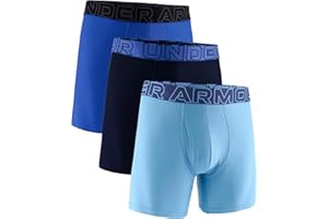 Under Armour Mens Ua Performance Tech - Solid 6 in 3pk,Blue SmokeBoxer Briefs