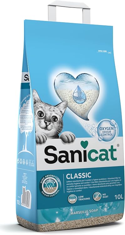 Sanicat Classic Marseille Soap Scented Cat Litter 10L Low Dust