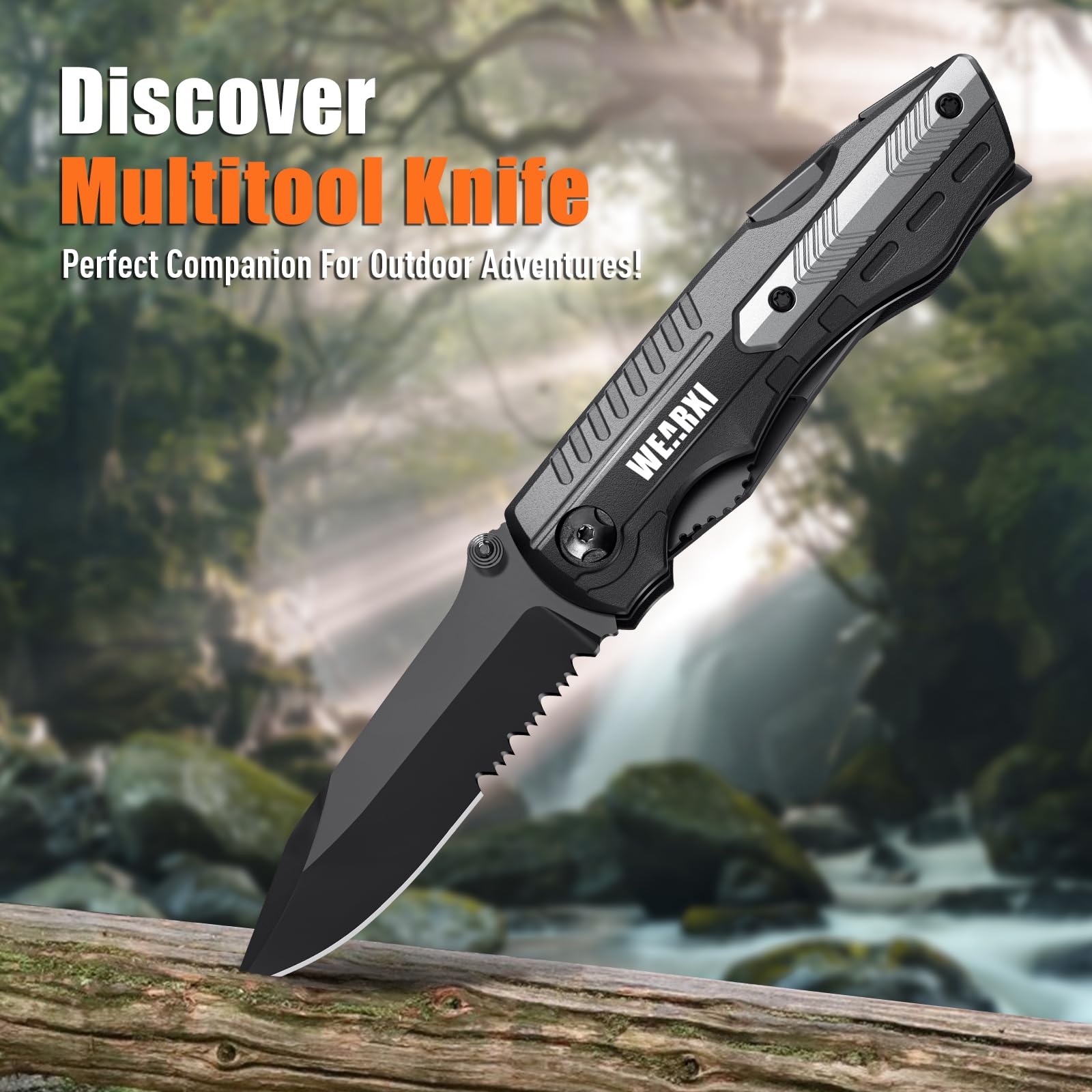 WEARXI Geschenke für Männer, Multitool Taschenmesser, Männergeschenke, Papa Geschenk, Klappmesser, Geburtstagsgeschenk Gadgets für Männer, Messer Outdoor, Adventskalender Füllung Weihnachten Geschenke 7