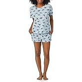 Richard Leeds International Womens Pajama Sets Disney | Hello Kitty |Snoopy Soft Stretch 2 Piece Short Lounge Sets for Women