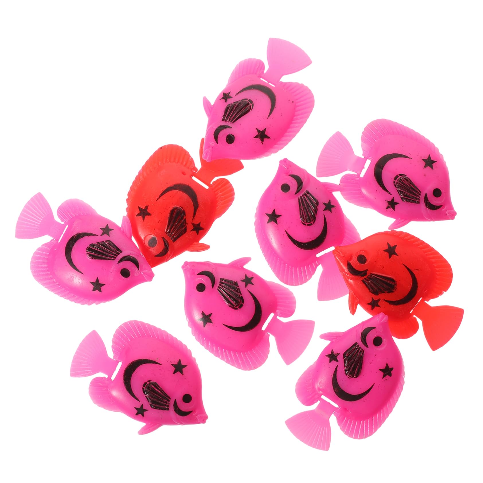 POPETPOP Aquarium Fish Decorations- 10Pcs Artificial Lifelike Goldfish Floating Ornaments for Betta Fish Tank (Random Color Pattern)