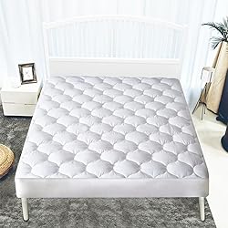 JURLYNE Mattress Pad King Size, Quilted Fitted