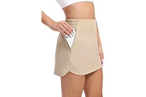 Jhsnjnr Womens Golf Skirt with Pocket Elastic High Waisted Skort Casual Tennis Athletic Skirts