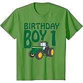 1st Birthday Green Farm Tractor | One 1 Year Old T-Shirt
