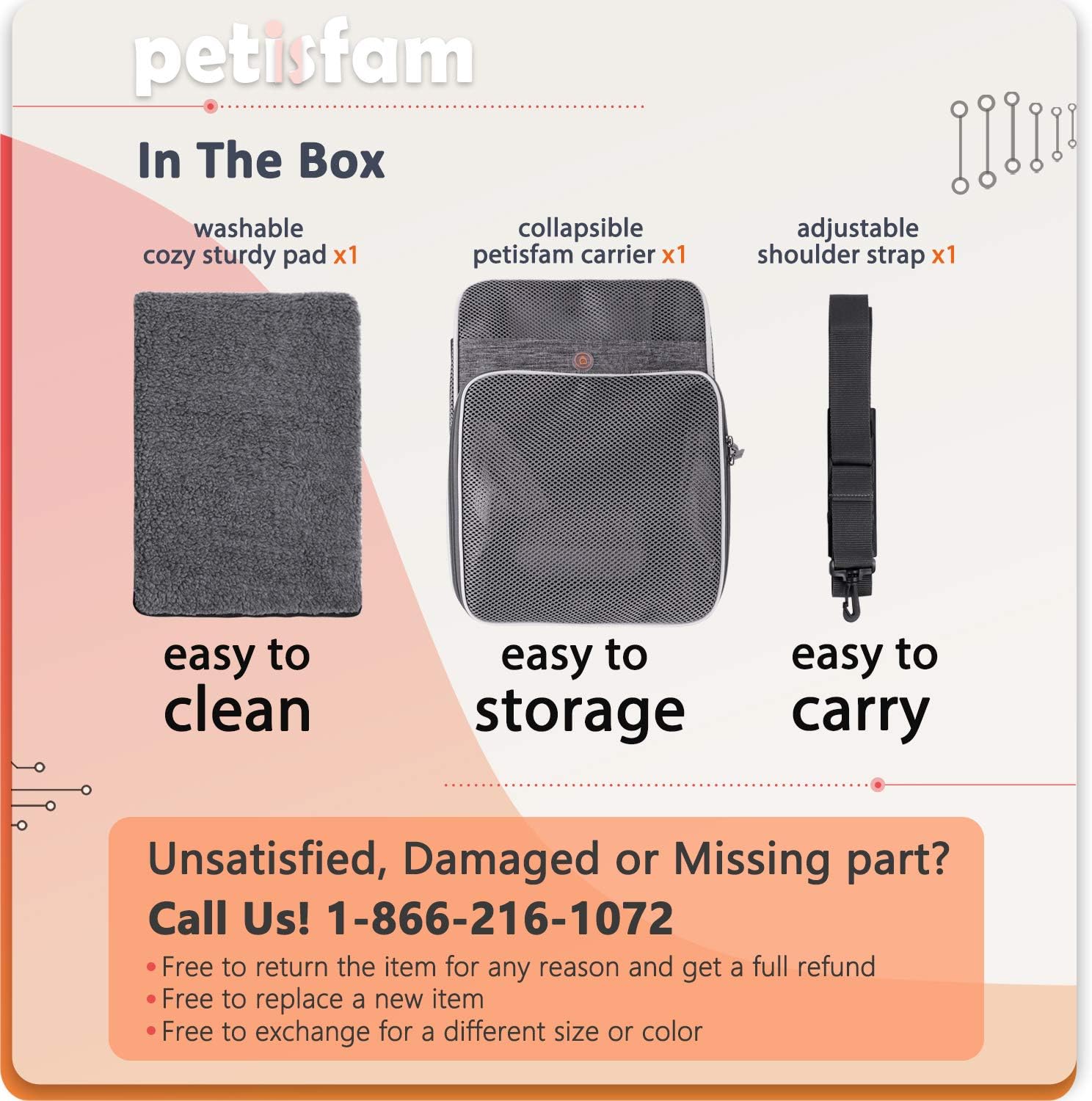 petisfam Top Load Pet Carrier for Large and Medium Cats : Pet Supplies