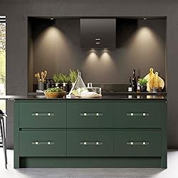 QOGRISUN 5-Pack Acrylic Cabinet Pulls with Brass