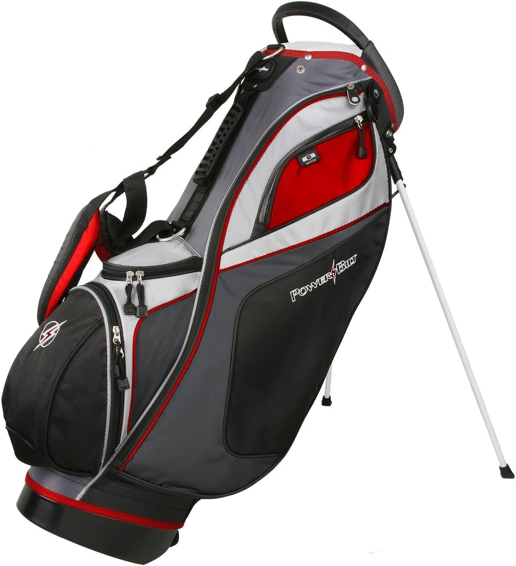 Powerbilt TPS Dunes 14-Way Black/Charcoal Stand Golf Bag (Black/Charcoal) : Sports & Outdoors