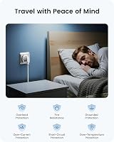 LENCENT UK to Europe Plug Adapter Type E/F Grounded 2P EU Travel view 4