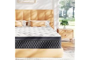 ELEMUSE 10 Inch Full Mattress in a Box, Memory Foam Hybrid Mattress with Individually Pocketed Springs for Isolate Motion, Pressure Relief, CertiPUR-US Certified