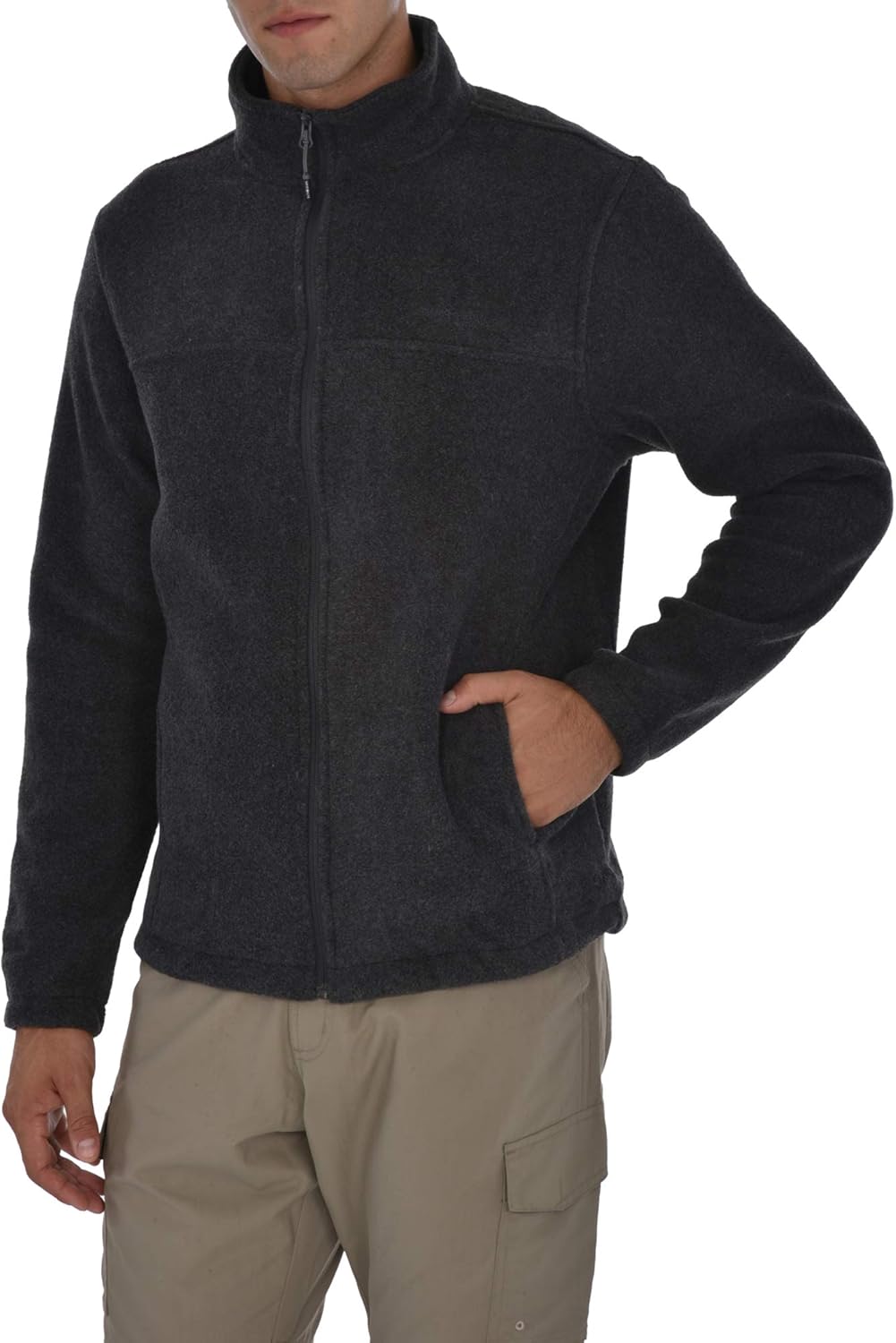 Swiss Alps Mens Full Zip Performance Polar Fleece Jacket Sweatshirt with Pockets at  Men’s Clothing store