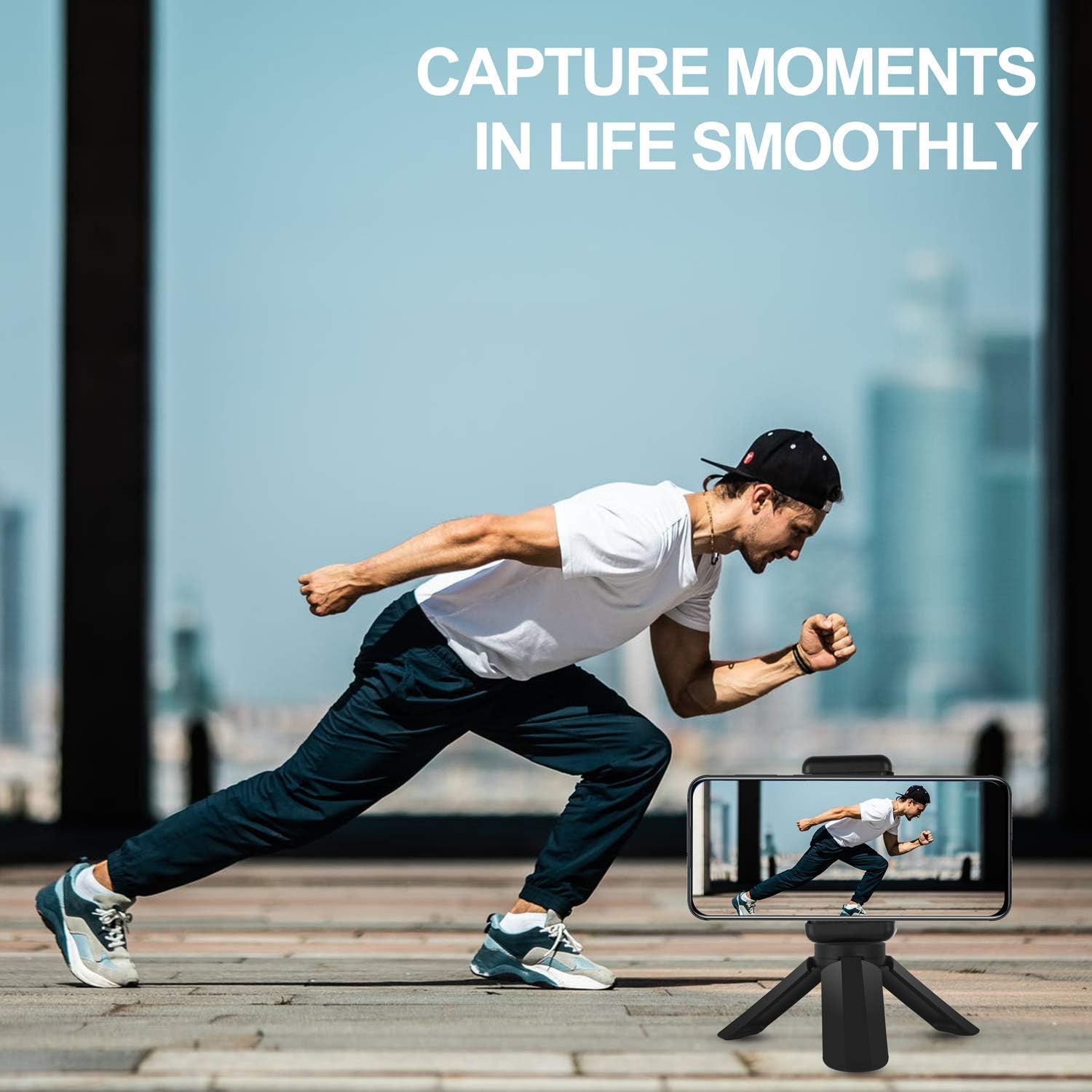 Emart Mini Table Tripod Stand with 1/4 Inch Screw Hole, Portable Folding Desktop Stand Mobile Tabletop Stand for Osmo Mobile, Vimble 2, Smooth 4, Gimbal Handle Grip Stabilizer and All Cameras : Camera & Photo