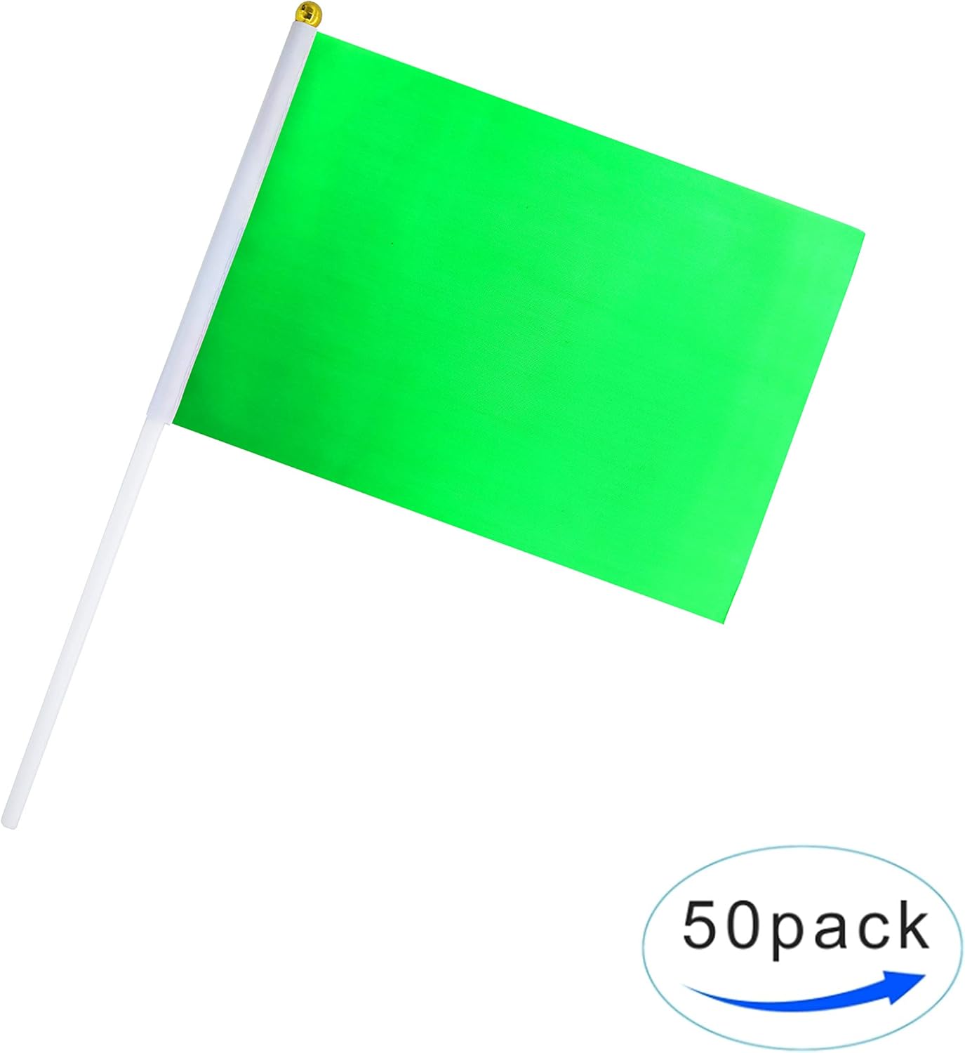 Amazon Com Gentlegirl Usa 50 Pack Green Flag Pure Solid Green Small Mini Banner Banner Flags Stick Party Color Decoration Parade Supplies School Sports Club International Festival Celebration Garden Outdoor