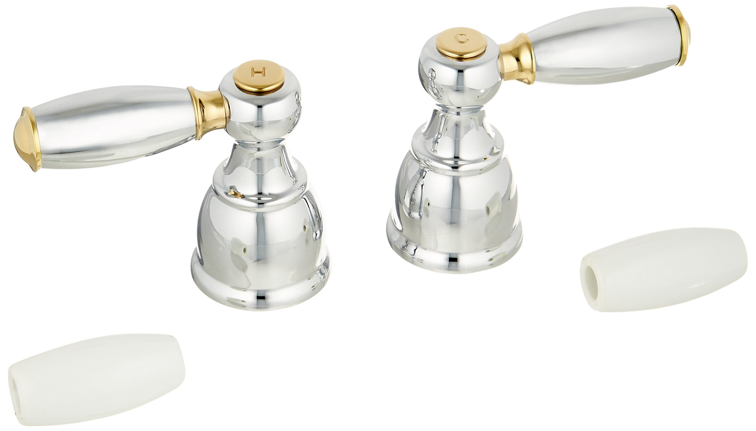 Photo 1 of Delta Faucet RP42995CB Two Metal Lever Handle Kit with Inserts, Chrome/Brass