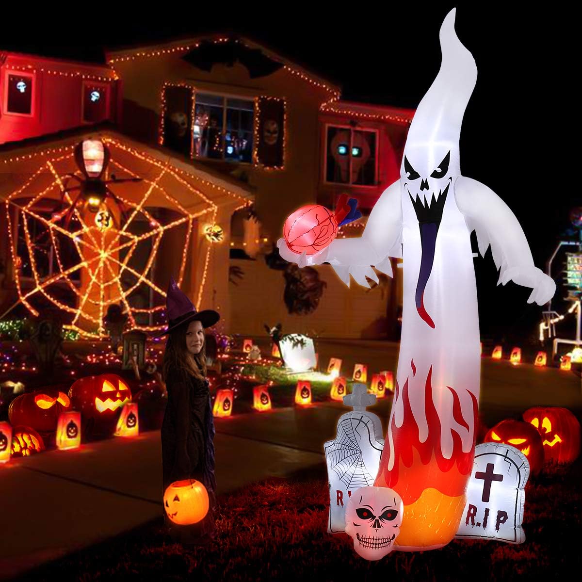 Halloween Inflatable Decorations Outdoor, 9FT Halloween Blow Up Halloween Inflatable Decorations Outdoor, 9FT Halloween Blow Up