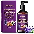 SilkyShark Lavender Massage Oil (8 Fl Oz), Aromatherapy Massage Oil, Lavender Bliss Massage Oil, Natural Relaxation for Mind and Body