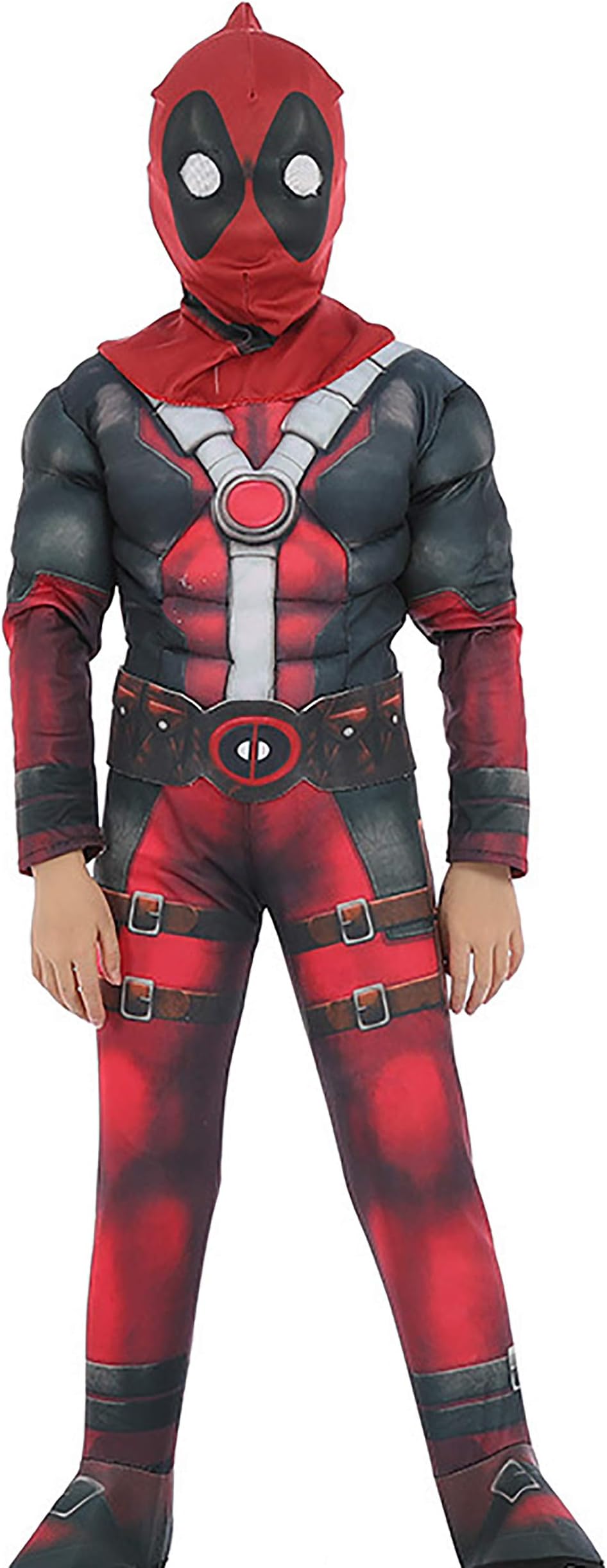 Deadpool Cosplay Halloween Costume Kids Roleplay Boys Outfits Children Superhero Costume Set Red