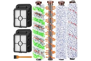 MZY LLC Replacement Parts for Bissell CrossWave 1785 2306 2551 Series Wet Dry Vacuum Cleaner, 1785A 2306A Replacements 1 Set Pet & Multi Surface & Wood Floor & Area Rug Brush Rolls and 2 Pack 1866 Filters